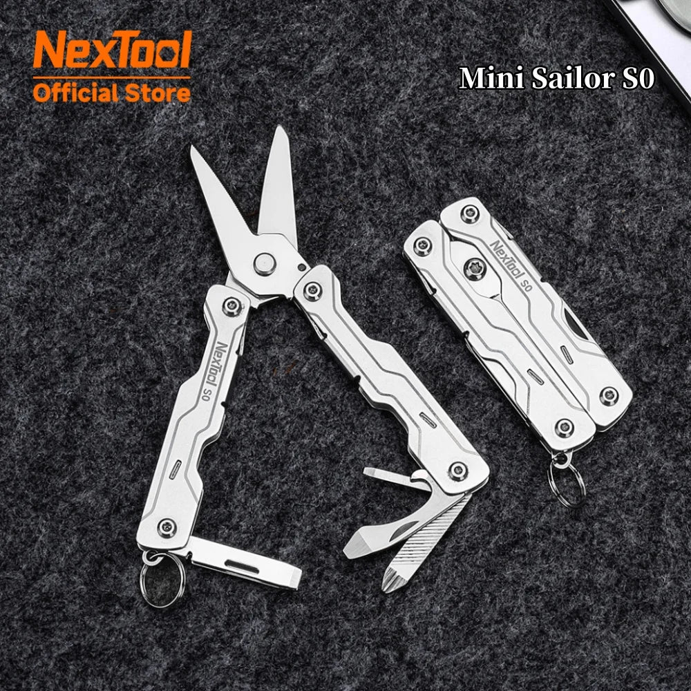 NexTool 8 In 1 Micro Multitools S0 Mini Sailor Scissors Mini Pocket Multitool EDC Folding Hand Tools Camping Survival Multitool