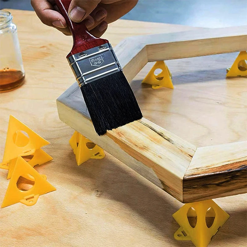 10pc Pyramid Shaped Tripod Triangular Bracket Woodworking Paint Bracket Spray Painting Bracket Cushion Block Auxiliary Tool Set