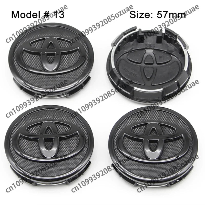 4Pcs 62mm 57mm Car Wheel Center Hub Caps Cover Badge Accessories For Toyota Prado Yaris Hilux Verso Fortuner Supra Corolla Camry