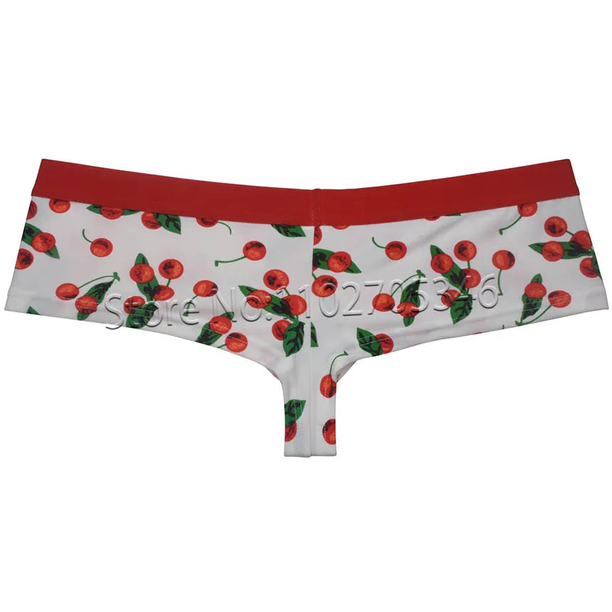 Men's Bikini Boxershorts Brazilain Underwear Male Swim Briefs ThongS Bulge Pouch Cheeky Trunk 1/2 Back Coverage Panties Printed