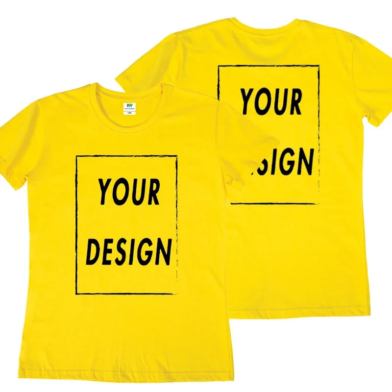 Custom T-Shirt for Men & Women – Add Your Own Design, Text & Logo | Front & Back Print | Team Shirt
