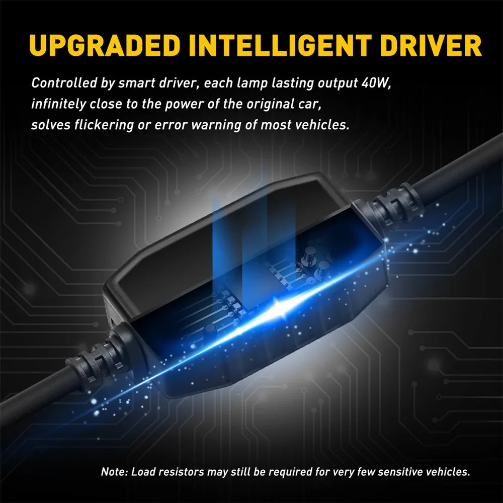 AUXITO 2Pcs 30000LM 100W H8 H11 LED High Power LED Headlight Bulb Canbus 9012 9005 HB3 9006 HB4 H7 Head Light Lamp with Fan
