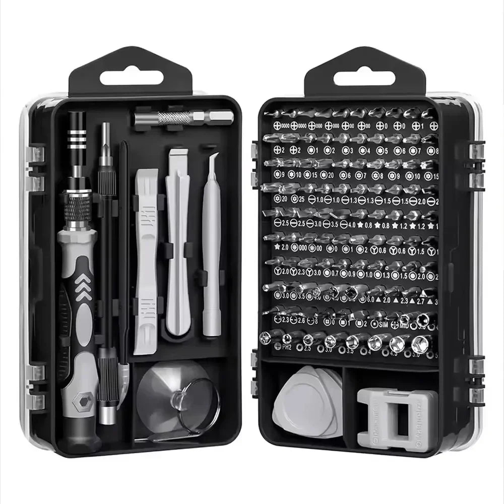 115 in1 Precision Screwdriver Kit, Includes Magnetic Tips, Ideal for Electronics and Laptop Repairs, Professional Nut Driver New