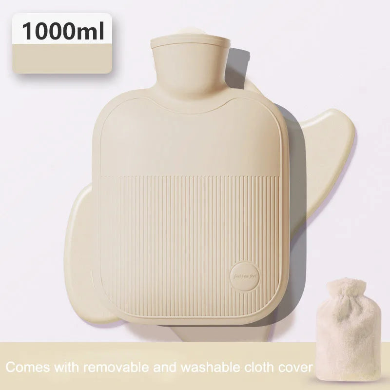 1000ml Hot Water Bottle with Soft Cloth Cover - Non-Slip Grip Warmer - photo 11