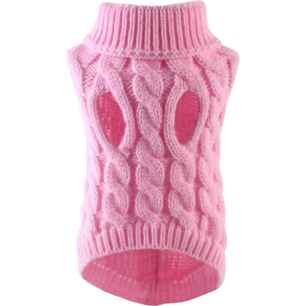 Turtleneck Knit Pet Sweater - Warm Winter Clothes for Small Dogs and Cats - photo 12