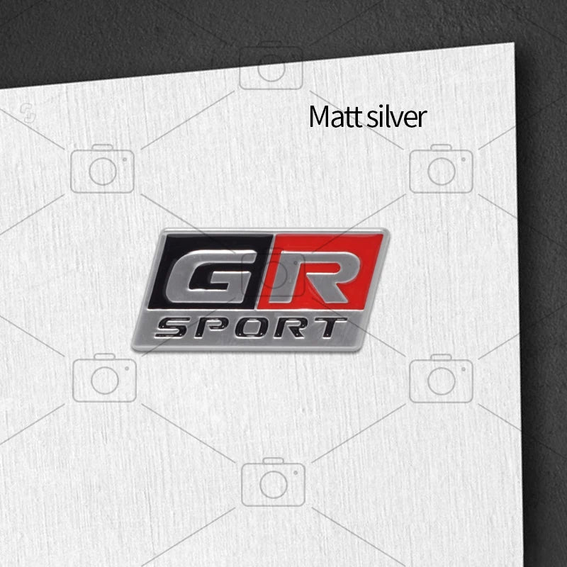 Car Metal GR Sport Logo Badge Steering Wheel Decals Styling For Corolla C-HR Camry Prado Prius Highlander FJ Cruiser Yaris RAV4