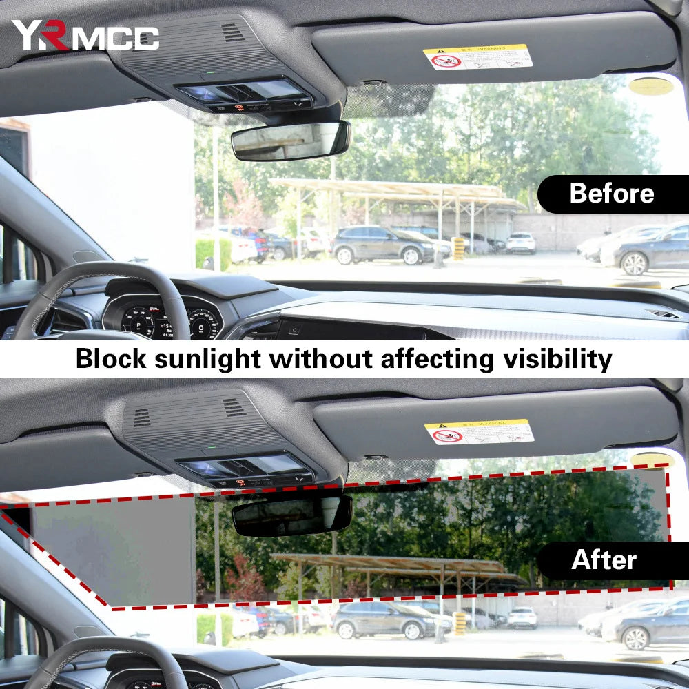 Windshield Car Sticker Sunshade Anti-UV Protection Black Film Auto Front Window Sunshade Vinyl Warp Films for Cars Accessories