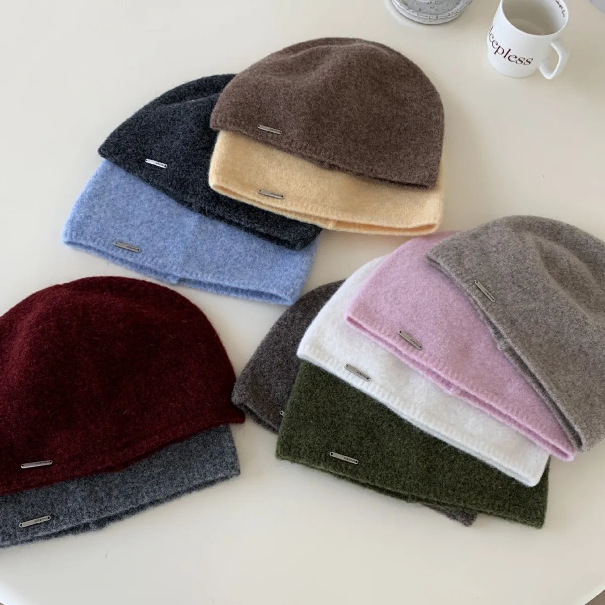 Winter Hat For Women Knitted Hat Skullies Beanies Female Bonnet Woman Soft Warm Knit Cap Solid Color Casual Fashion Accessories