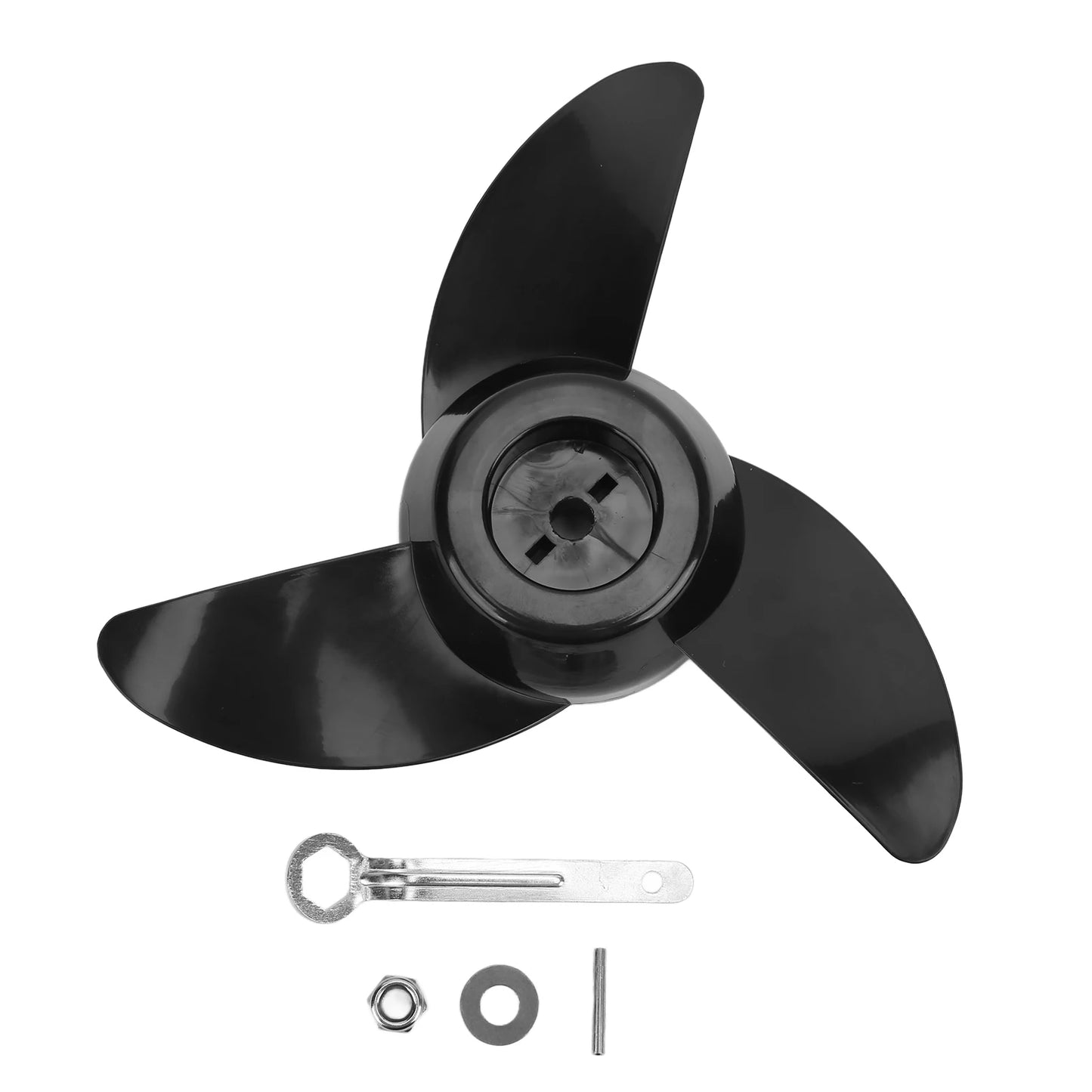 Electric Outboard Propeller Kit 3 Blades Boat Engine Propeller Replacement For 28lb 36lb 46lb Outboard 12V 24V