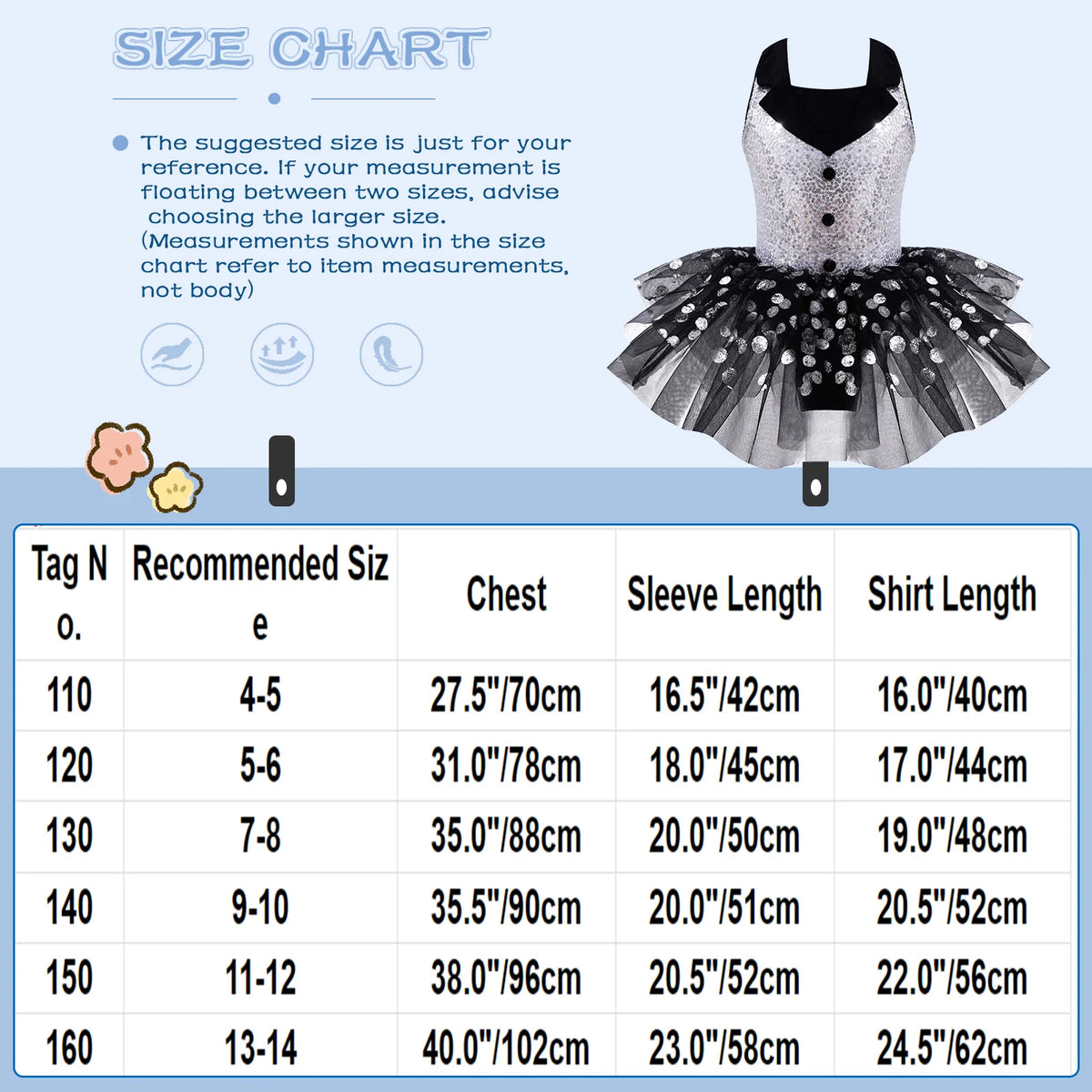 Girls sequin polka-dot ballet tutu dress
