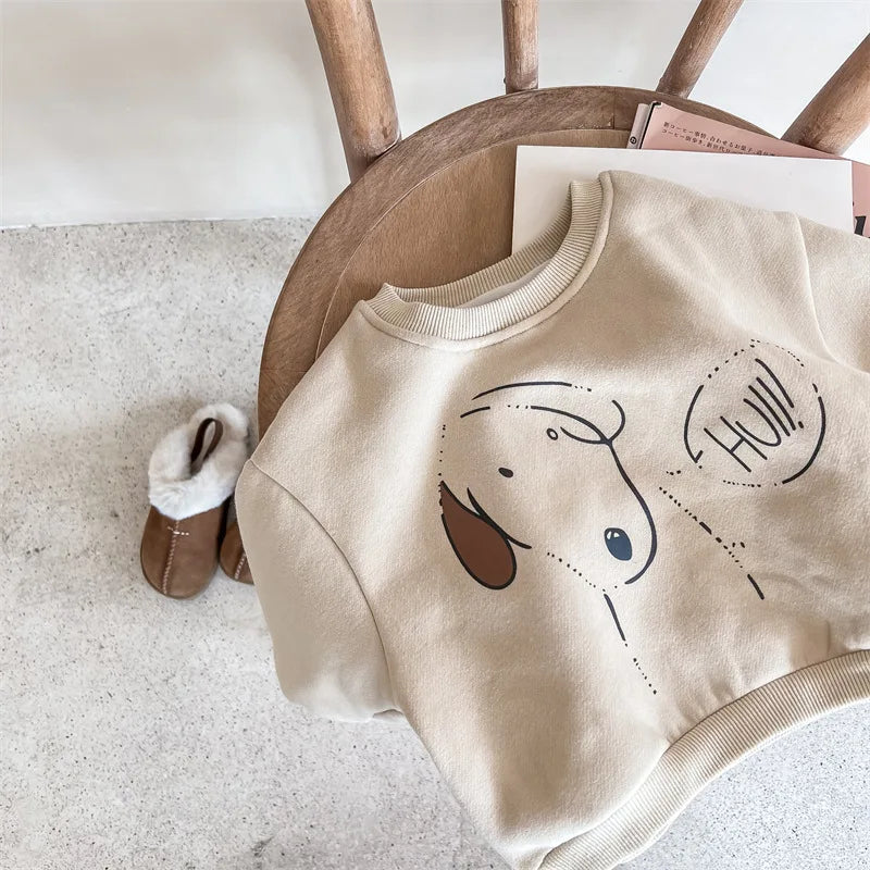 Kids Cartoon Dog Fleece Sweatshirt - Warm Pullover Top, 1-6 Years - photo 7