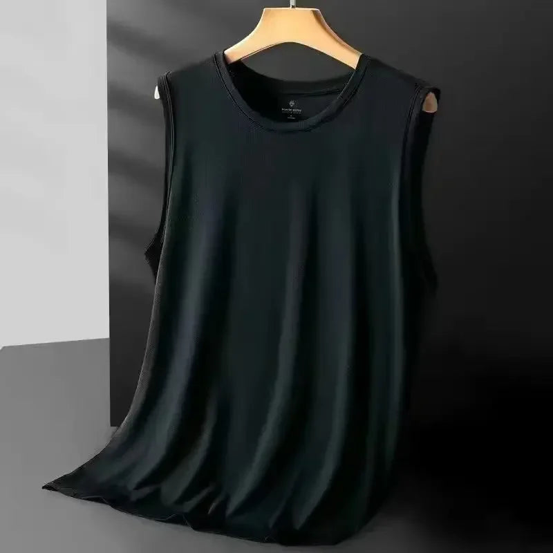 Men's Ice Silk Mesh Vest — Lightweight Sleeveless Sports Tank