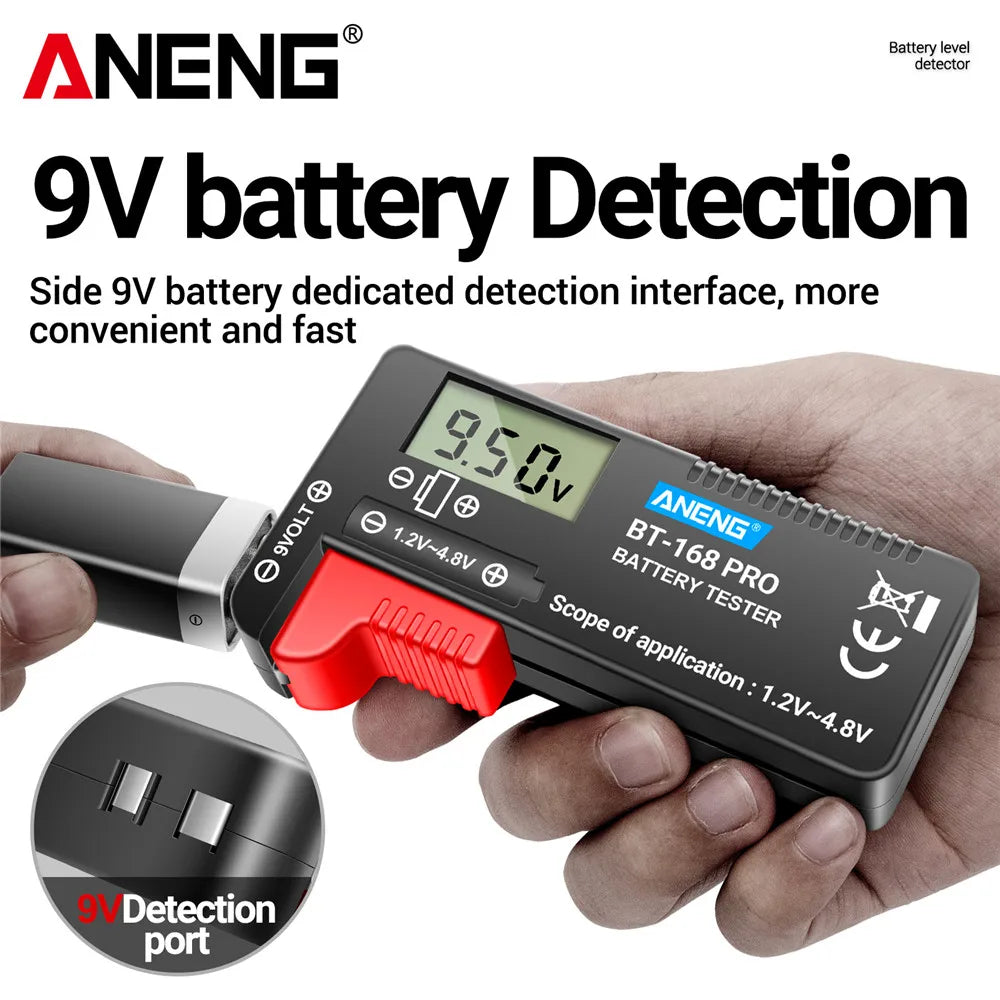 ANENG BT-168 PRO Digital Battery Tester Checkered load analyzer Display Check AAA AA Button Cell Lithium Capacity Universal test