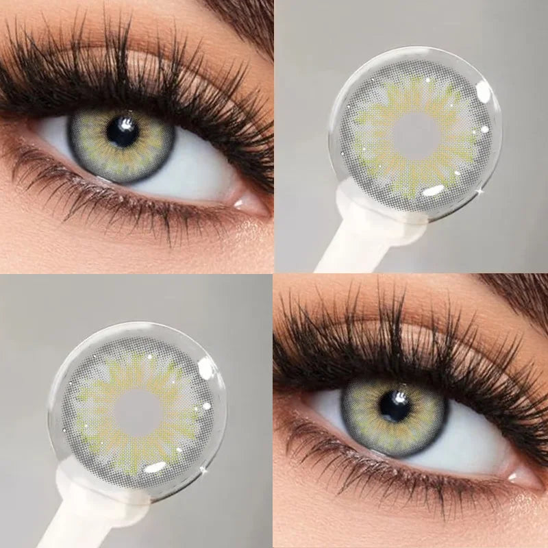 KSSEYE 1 Pair Hot Sales Green Color Contact Lenses for Eyes Siri Series Myopia Lenses 0~-8.00 Degree High Quality Blue Iris Lens