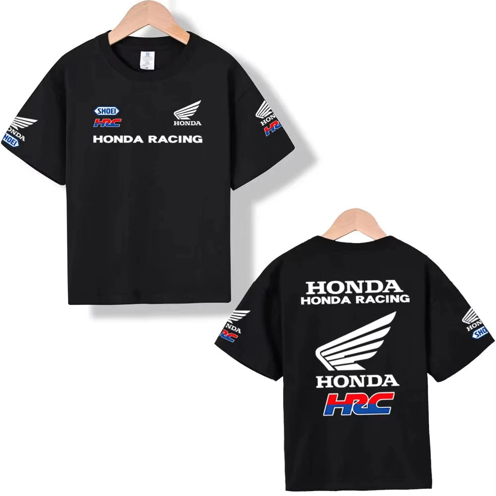 Summer Honda Motorcycle Short Sleeve Factory Team Racing Suit Cbr 650 Gold Wing Men's and Women's Cycling Cotton Loose T-Shirt