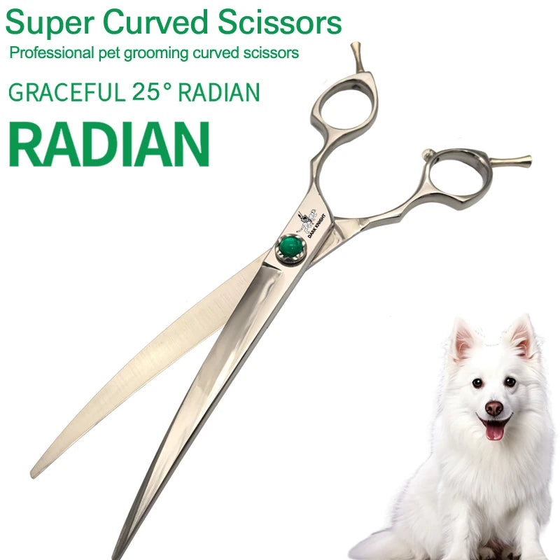 Up & Down Curved Pet Styling Scissors - Round Tips
