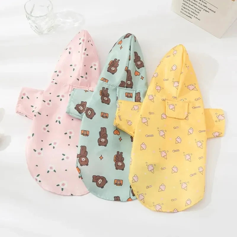 Waterproof Dog Raincoat with Hood - Short Sleeve Summer Coat – photo 2