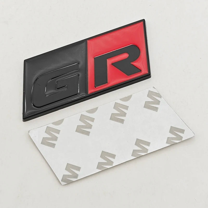 3D Metal Car Sticker GR SPORT Logo Fender Side Badge Rear Trunk Front Grille Emblem For Toyota Alphard Avensis Prius Crown Yaris