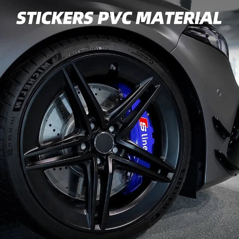Brake Caliper Decals — Heat-Resistant Waterproof Stickers (6-Pack)