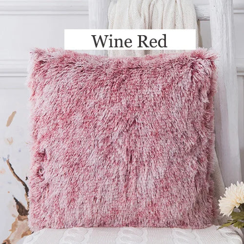 Soft Fur Cushion Cover 43x43cm - Plush White Decorative Pillow Case - photo 13