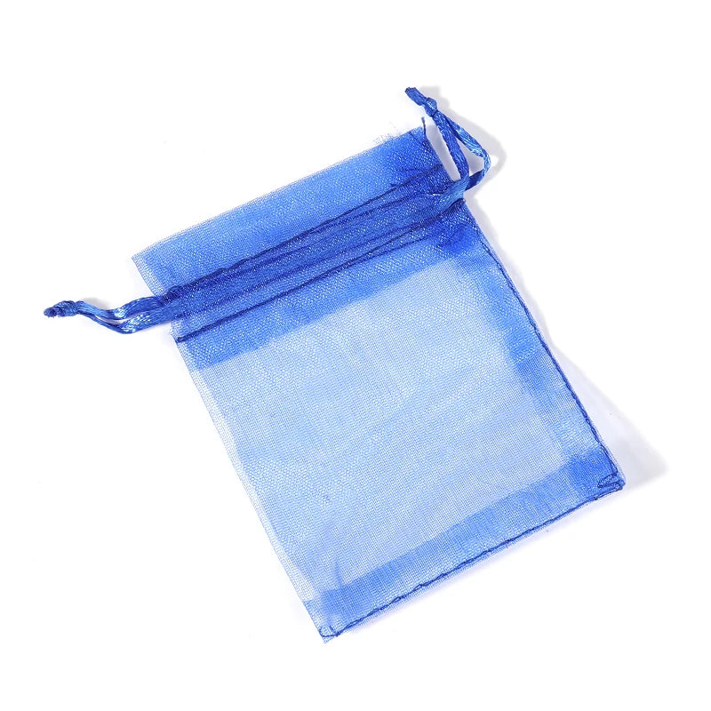 10pcs Organza Gift Bags – Sheer Tulle Mesh Pouches for Wedding Favors, Candy, Jewelry & Party Packaging | Solid Color