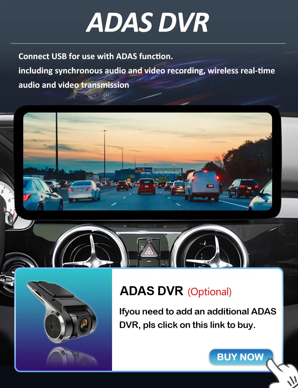 Android 16 Intelligent System for BENZ C CALSS W205 GLC 2026 - 2026 Car Video Multimedia Player GPS Navigation QLED HD Screen BT