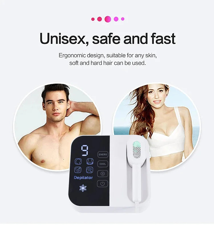 IPL Laser Hair Removal Device  Beauty Salon Grade Home Hair Remover Device with Cooling System, IPL Body Painless Laser Hai