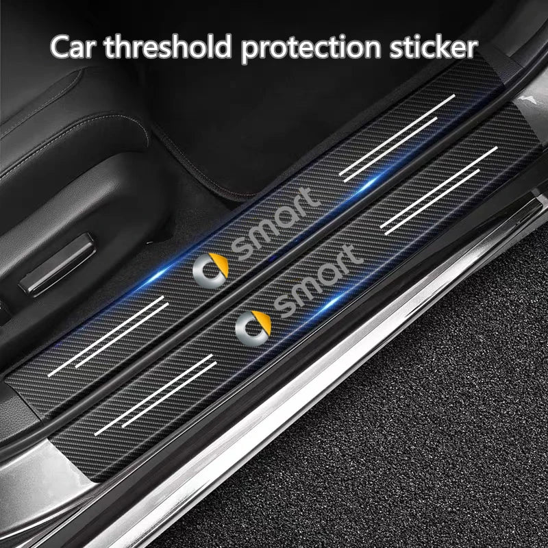 Carbon Fiber Door Threshold Protective Strip – Compatible with Smart Fortwo 450 451 453 & Forfour
