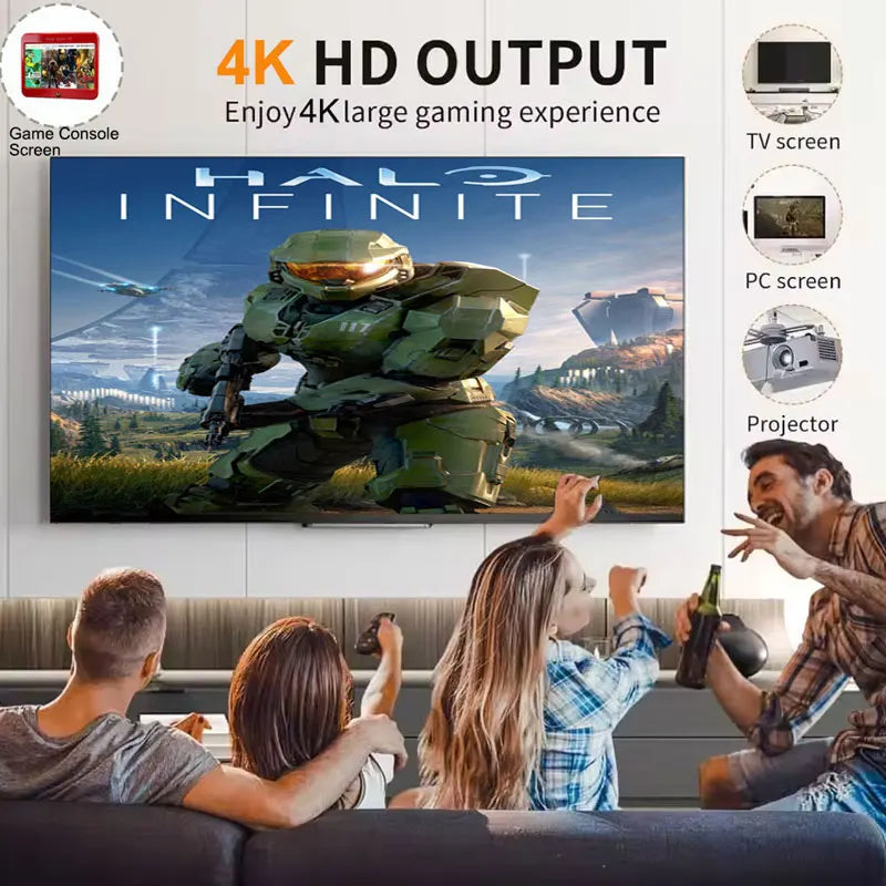 T1 Portable Game Console — 10-inch HD Screen, 60+ Emulators, Dual-System, Wireless Controller