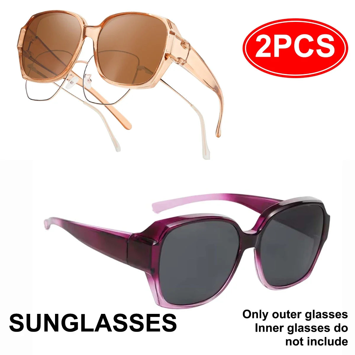 Fit-Over Sunglasses — Wrap-Around UV400 for Prescription Glasses