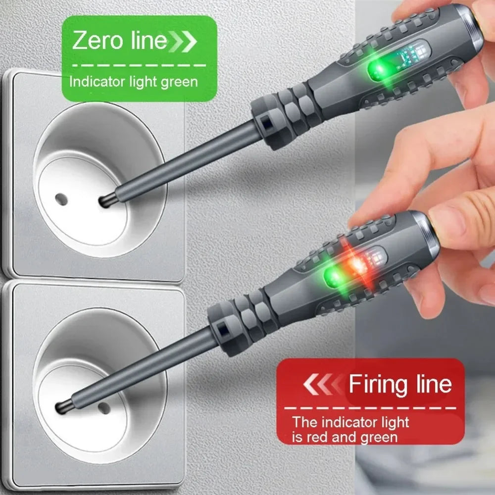 2pcs Word/Cross electrician screwdriver 12-220V Voltage Tester Pen AC/DC Induction Insulated Electricians Screwdriver Hand Tools