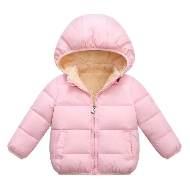 Kids Fur Hood Plush Jacket - Thickened Winter Outerwear for Boys & Girls - photo 5