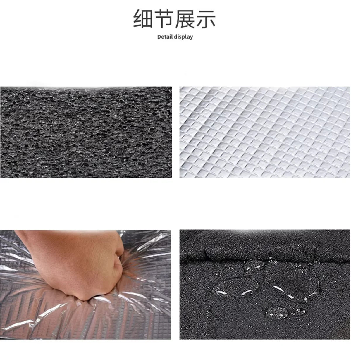 Car Sound Deadening Mat, 5 mm Foil-Faced Foam - 10 Sheets - view 2