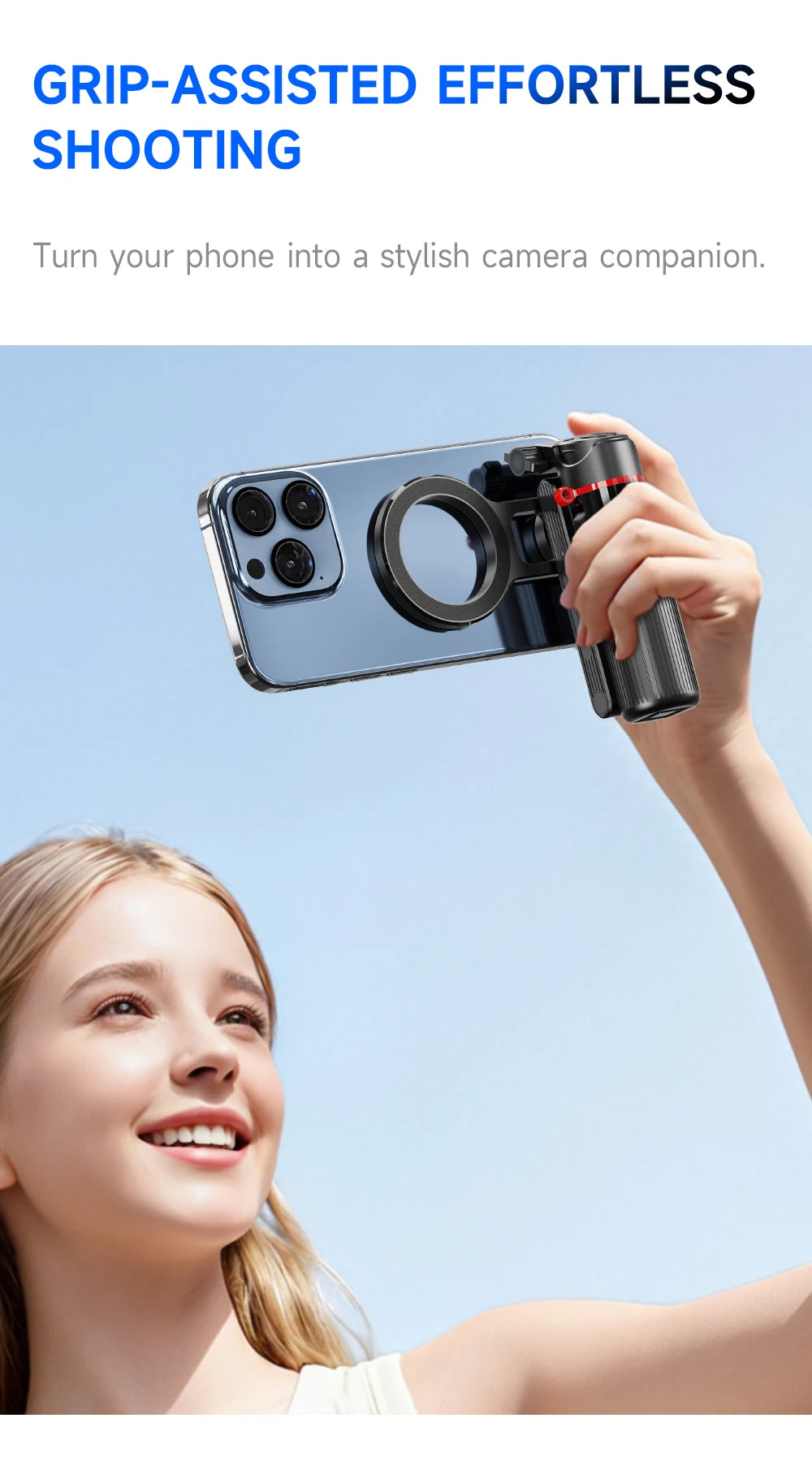 Mini Magnetic Selfie Stick Tripod Removable Remote Control Quadrapod Holder 360° Rotation for iPhone 16 15 14 13 12 Vlog Live
