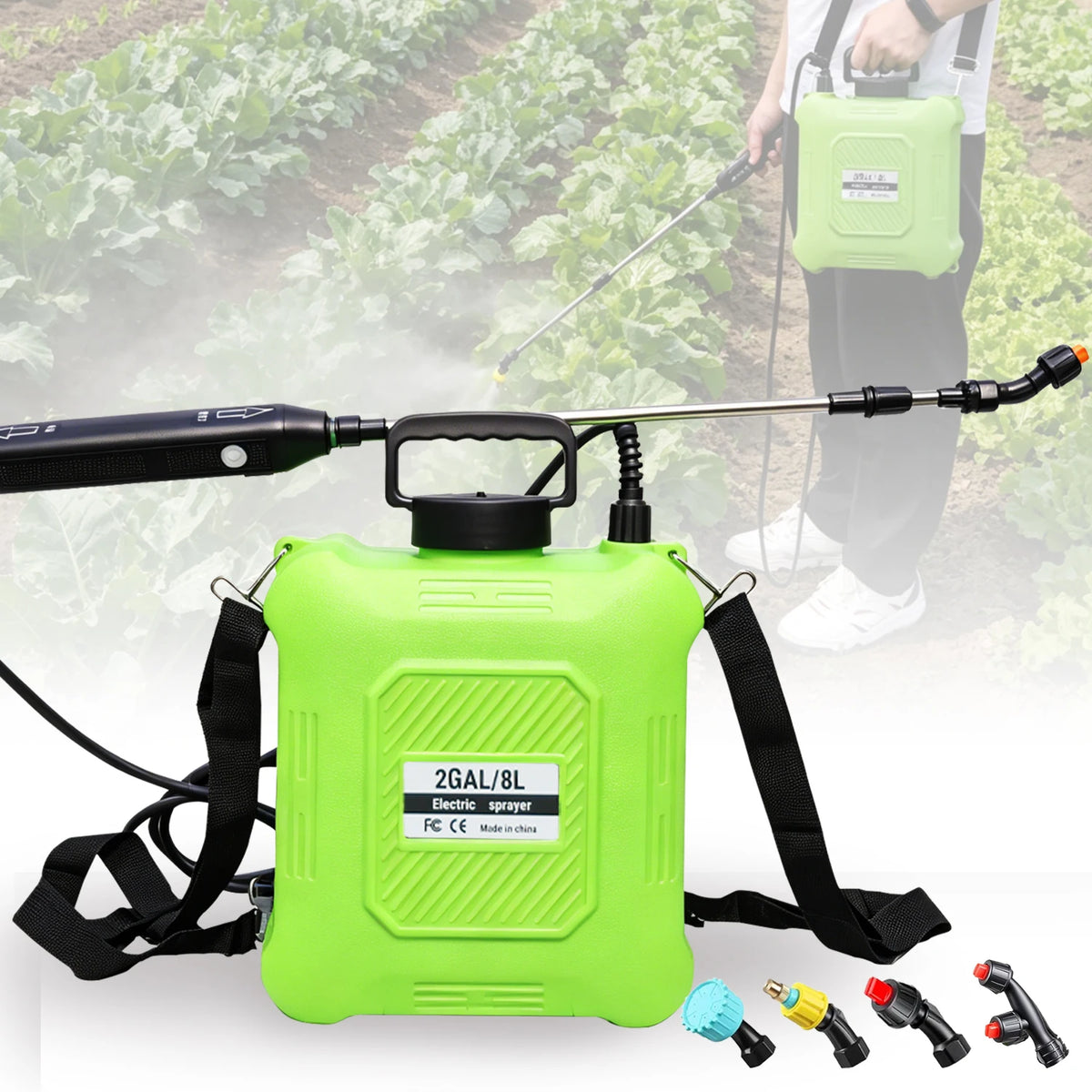 2026 Upgrade Electric Sprayer with Handle Retractable Wand Portable Multi-purpose Garden Sprayer for Farms Orchard Lawns Gardens