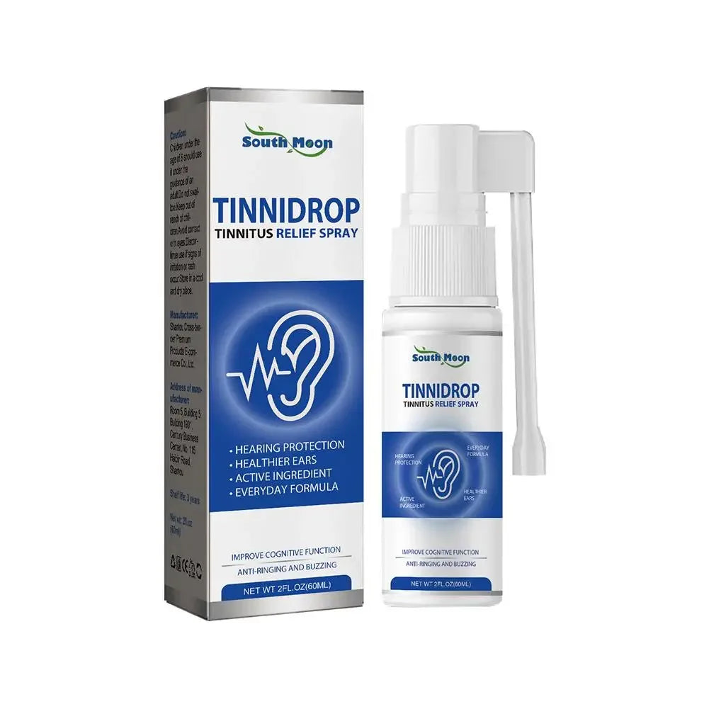 1Pcs TinniDrop Tinnitus Relief Spray Ear Ringing Relieving Drops for Ringing Tinnitus Itching Earache Health Care Earwax 60 V3A0