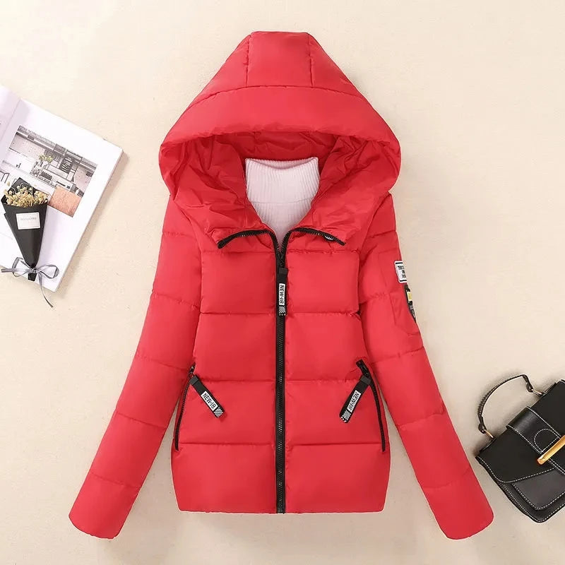 Women's Short Hooded Puffer Coat - Warm Casual Winter Jacket - photo 4