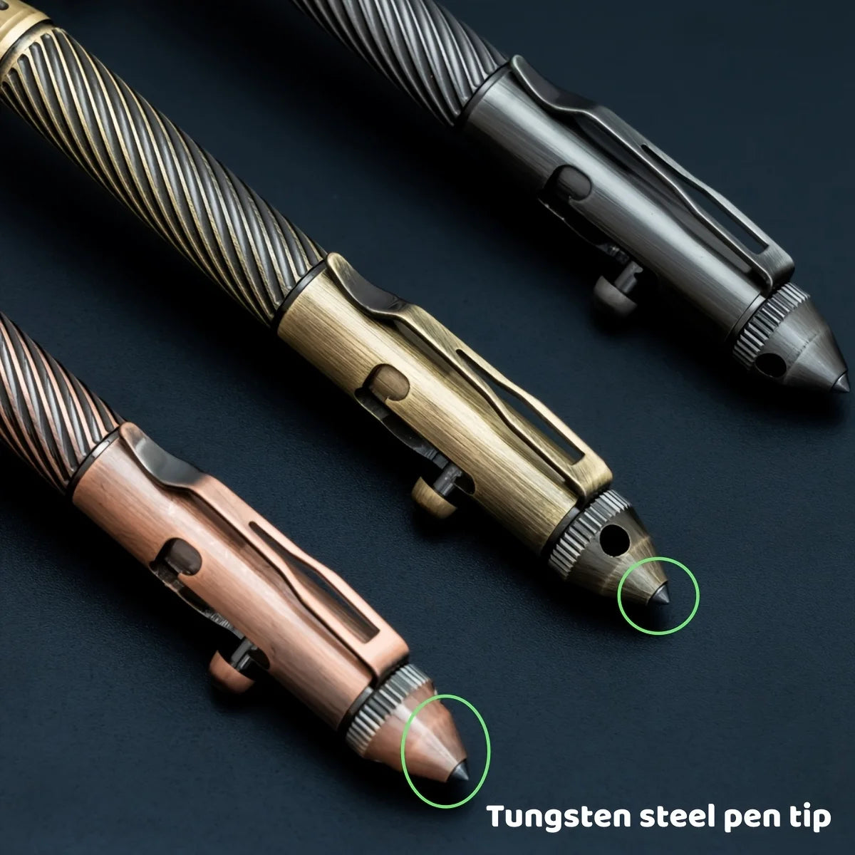 Elegant Brass Ballpoint Pen with Tungsten Steel Nib
