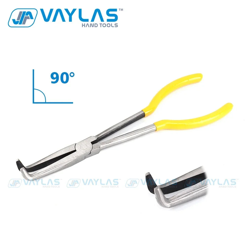 11 Inch Straight Tip 25 45 90 Degree Bent O Shape  Multi-functional Needle Nose Plier Mechanics Hand Tools