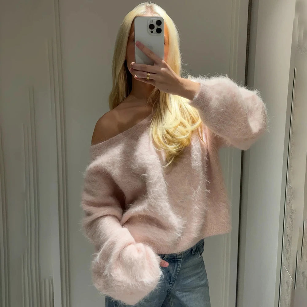 Women's Plush Loose Pullover Sweater