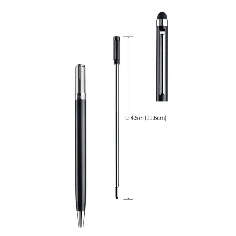 20-200 Pens Each Pack Mini Metal 2-in-1 Stylus Universal Ballpoint Pen Custom Logo Text Engraving Office School Advertising Pen
