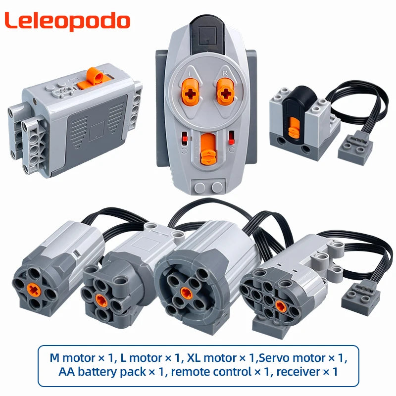 MOC Power Functions Enhanced Version M L XL Servo Red Motor Technical Part Building Block Toy Accessories Compatible with Brand