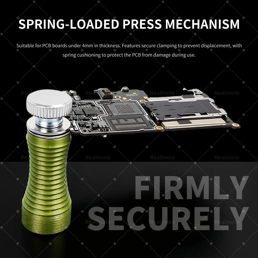 4pcs New Upgrade Spring-Loaded Magnetic PCB Holder Bits Set – Strong Magnet, Carbon Pillar Design for Phone Repair & Soldering