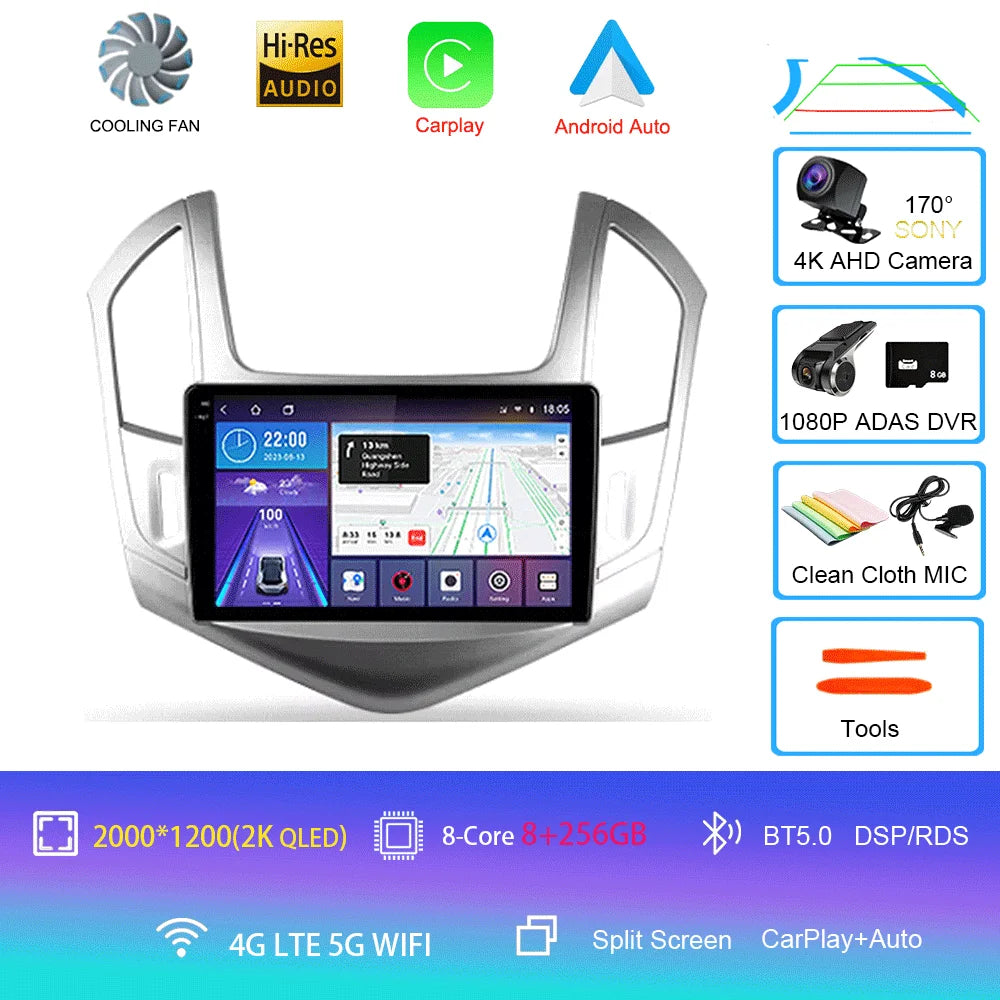 Android 16 For Chevrolet Cruze J300 J308 2012 - 2015 Multimedia Video Player Navigation Stereo GPS No 2DIN 2 Din DVD