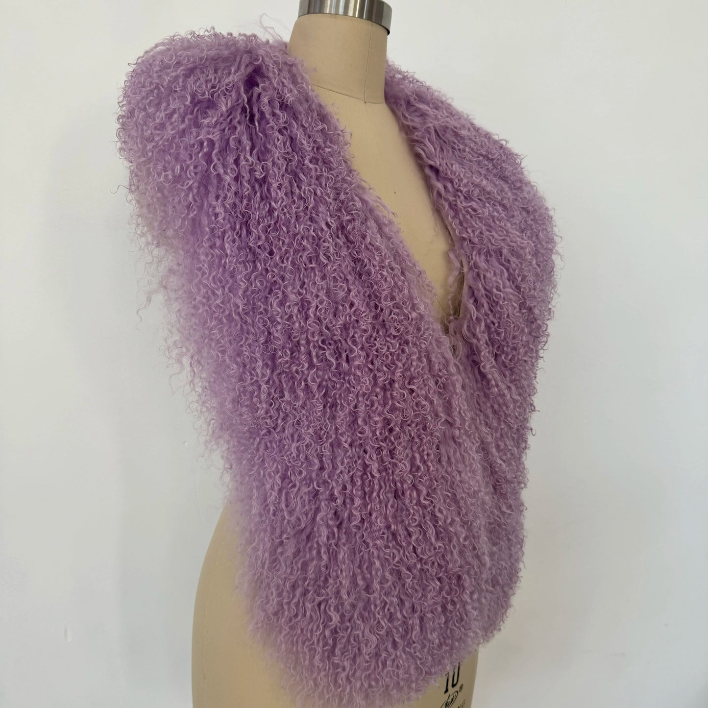 Fluffy Luxury  Real Mongolian Fur Halter Vests Women Solid Deep V-Neck Backless Bandage Sleeveless Jackets Top Outerwear Coat