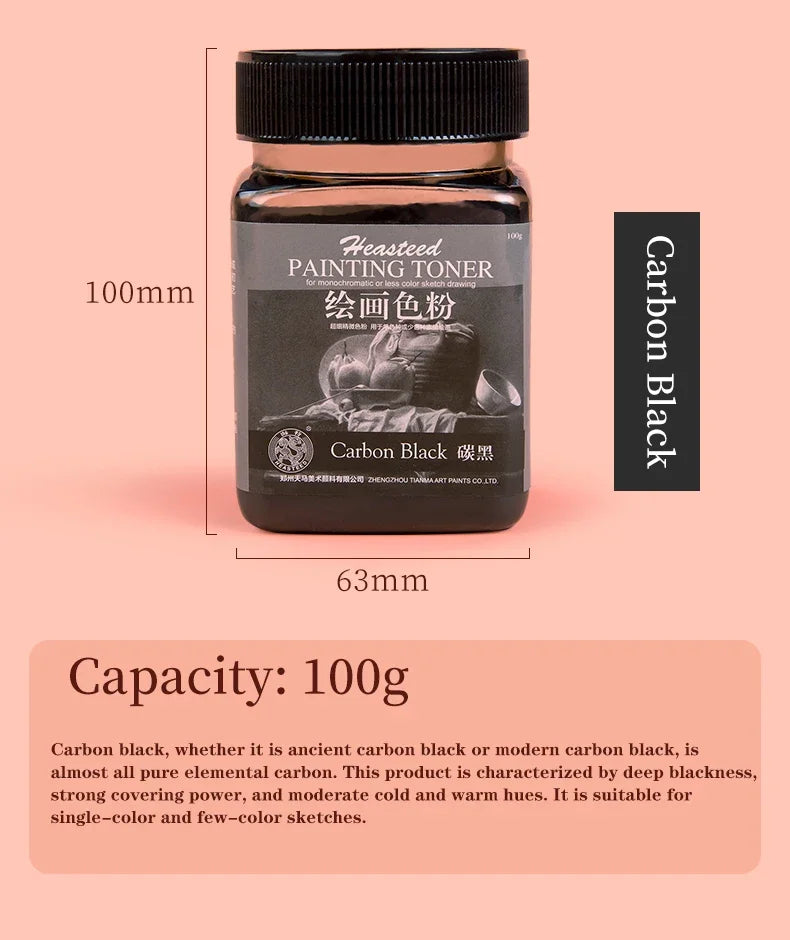 Sketch Toner Dry Wet Sketching Graphite Scribble Charcoal Powder Carbon Powder Blendable Finest Pigment Soft Artists Pastels