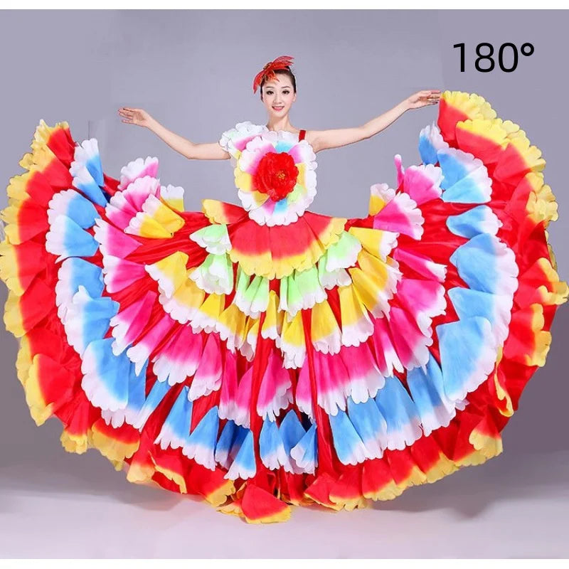 Women's ruffle flamenco dress