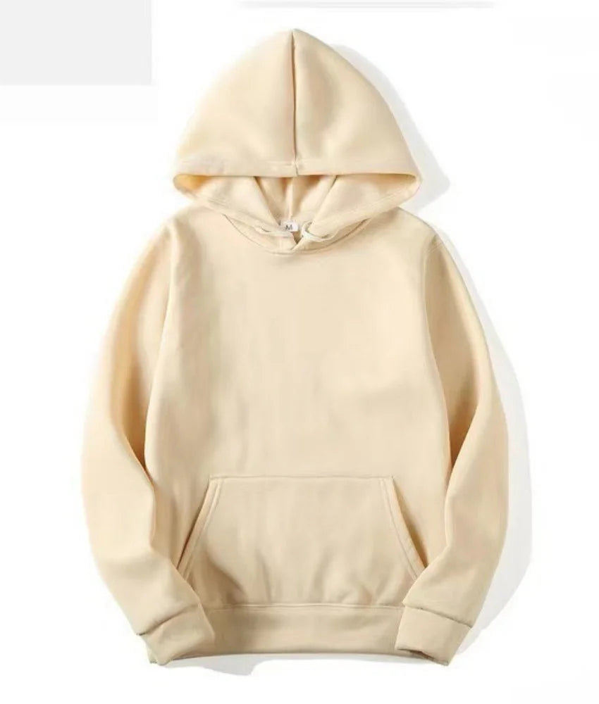 Plain fleece pullover hoodie - view 4