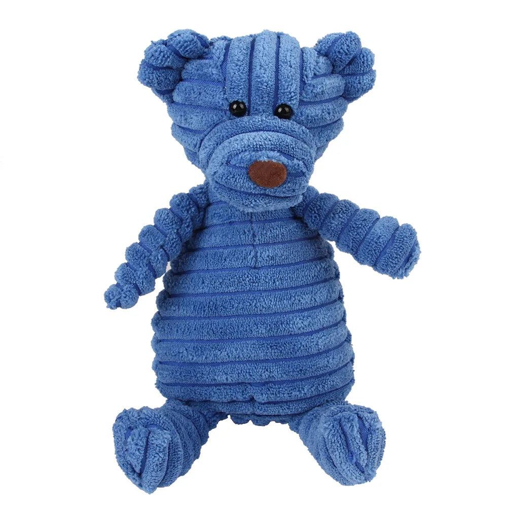 Squeaky Plush Chew Toy for Dogs, Animal Shapes