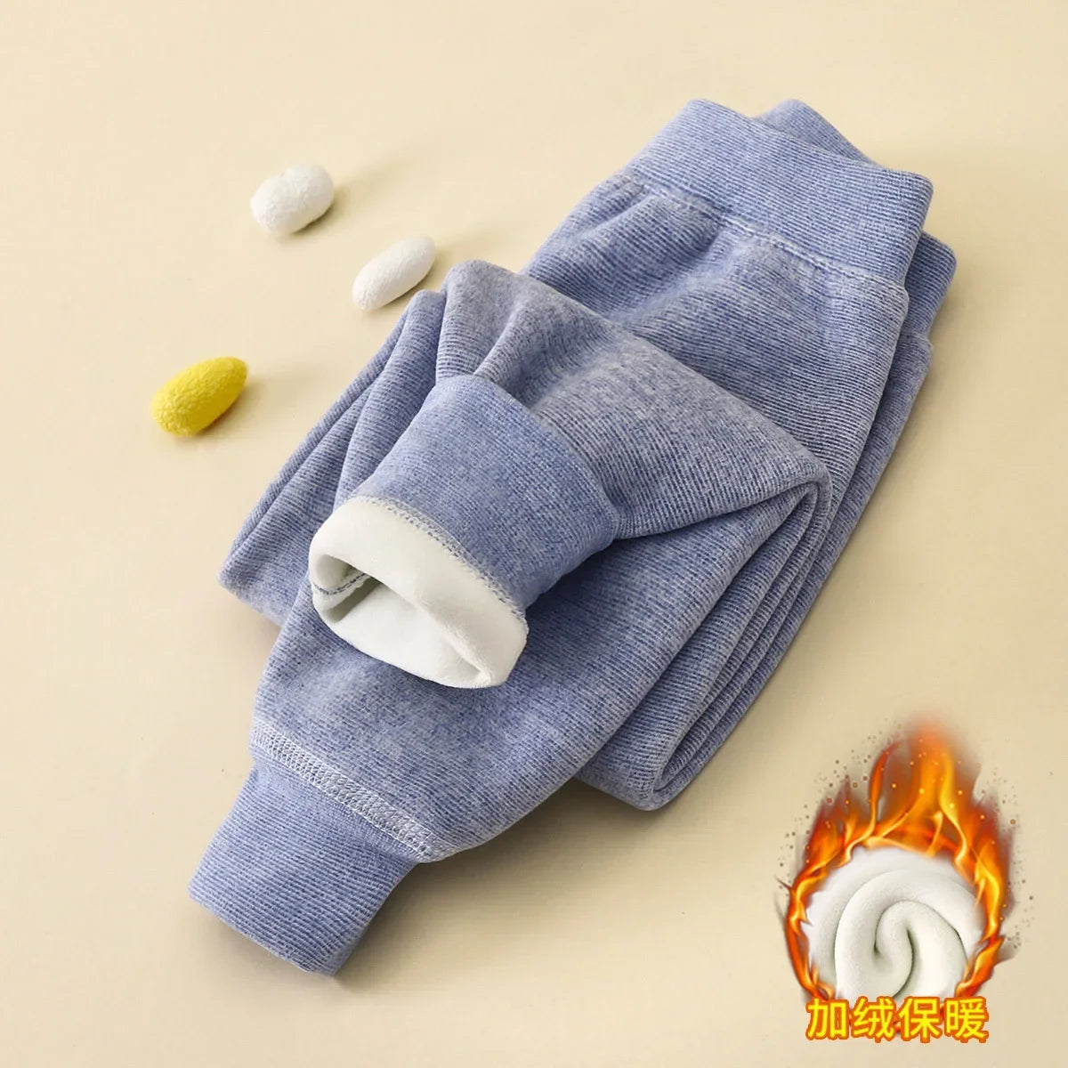 Kids Fleece Thermal Leggings - Thick Warm Inner Pants - photo 6
